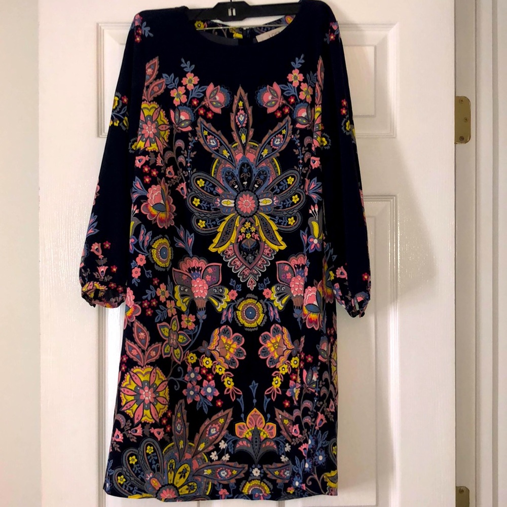 Loft petites paisley/floral shift dress